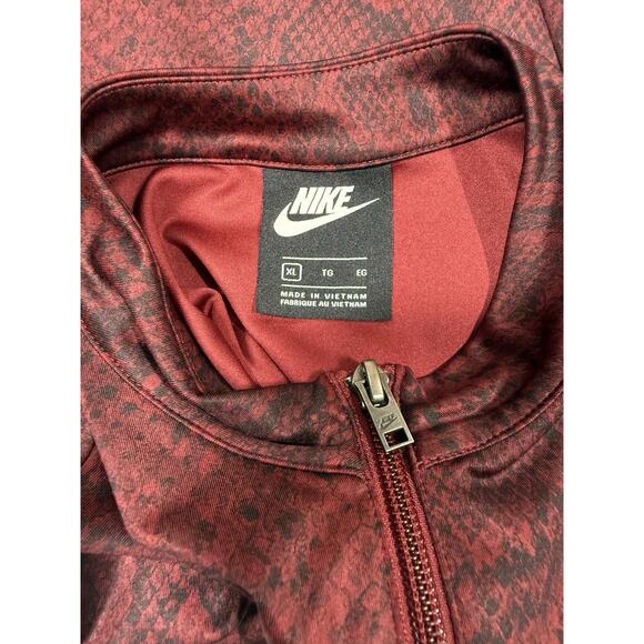 Nike Burgundy Snake Print Body Suit Woman's Size XL Long Sleeve Comfort Tight - Picture 4 of 8